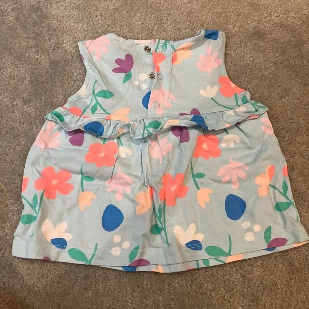Carter’s 3-Piece Baby Girl Outfit Set – Floral Bodysuit, Top & Bloomers 18-24m